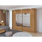 Guarda-roupa Casal Com Espelho Toronto Flex 2 Pt 6 Gv Amêndoa