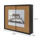 Guarda-roupa Casal Com Espelho Toronto Flex 2 Pt 6 Gv Preto E