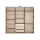 Guarda-roupa Casal Com Espelho Tunas I 3 Pt 3 Gv Branco E Mar