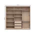 Guarda-roupa Casal Com Espelho Tunas I 3 Pt 3 Gv Noce E Branco