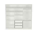 Guarda-roupa Casal Com Espelho Tunas Ii 3 Pt 3 Gv Branco