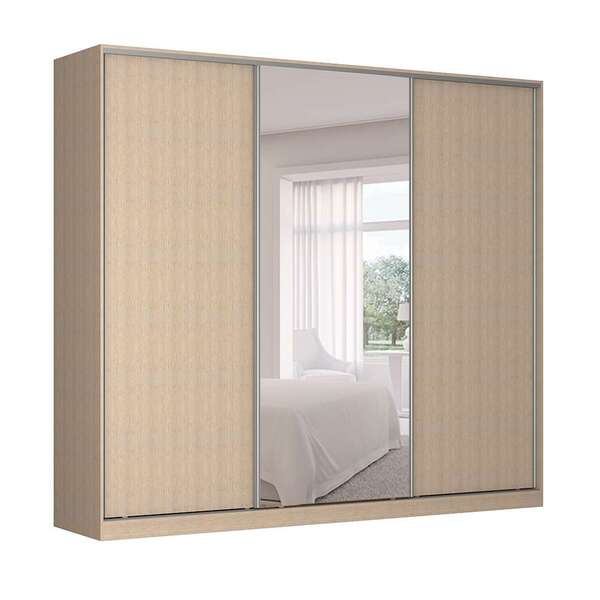 Guarda-roupa Casal Com Espelho Tunas Iii 3 Pt 3 Gv Noce