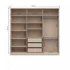 Guarda-roupa Casal Com Espelho Tunas V 3 Pt 3 Gv Noce