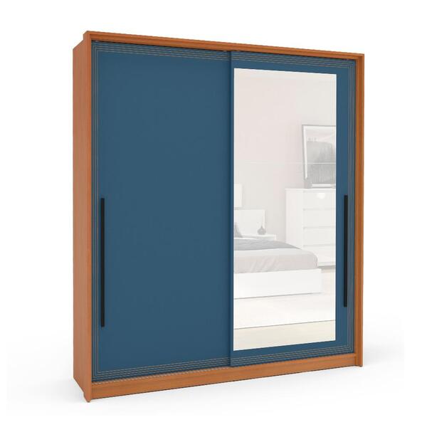 Guarda-roupa Casal Com Espelho Valência 2 Portas 2 Gavetas Fr