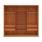 Guarda-roupa Casal Com Espelho Valência 3 Portas 4 Gavetas Fr
