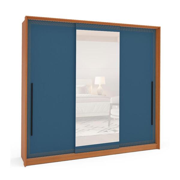 Guarda-roupa Casal Com Espelho Valência 3 Portas 4 Gavetas Fr