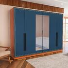 Guarda-roupa Casal Com Espelho Valência 6 Portas 4 Gavetas Fr