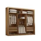 Guarda-roupa Casal Com Espelho Veneza Premium Imbuia 3 Pt 4 Gv