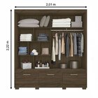 Guarda-roupa Casal Com Espelho Verona 2 Pt 3 Gv Naturale