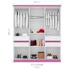 Guarda-roupa Casal Com Espelho Vick Flex 10 Pt Branco E Lilas