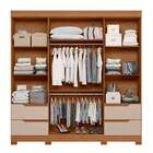 Guarda-roupa Casal Com Espelho Vivacce 4 Pt 4 Gv Jatobá E Fen