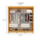 Guarda-roupa Casal Com Espelho Wanessa 2 Pt 4 Gv Nature E Off