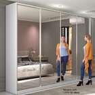 Guarda-roupa Casal Com Espelho Zermatt 100% Mdf  4 Pt 6 Gv Br