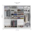 Guarda-roupa Casal Com Espelho Zermatt 100% Mdf  4 Pt 6 Gv Br