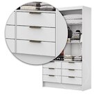 Guarda-roupa Casal Com Espelhos 2 Portas De Correr 4 Gavetas