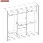 Guarda Roupa Casal Com Espelhos 3 Portas 2 Gavetas 100% Mdf L