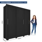 Guarda Roupa Casal Com Espelhos 3 Portas 4 Gavetas E Pés Quit