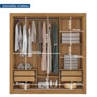 Guarda Roupa Casal Com Espelhos 3 Portas 4 Gavetas Quito Espr