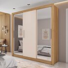 Guarda Roupa Casal Com Espelhos 3 Portas 4 Gavetas Quito Espr