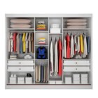 Guarda Roupa Casal Com Espelhos 3 Portas 4 Gavetas Údine Novo