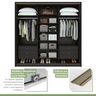 Guarda Roupa Casal Com Espelhos 3 Portas De Correr 6 Gavetas