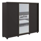 Guarda Roupa Casal Com Espelhos 3 Portas De Correr 6 Gavetas