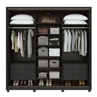 Guarda Roupa Casal Com Espelhos 3 Portas De Correr 6 Gavetas