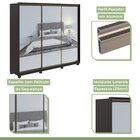 Guarda Roupa Casal Com Espelhos 3 Portas De Correr 6 Gavetas
