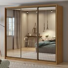 Guarda Roupa Casal Com Espelhos 3 Portas De Correr 6 Gavetas