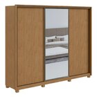 Guarda Roupa Casal Com Espelhos 3 Portas De Correr 6 Gavetas