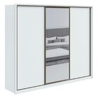 Guarda Roupa Casal Com Espelhos 3 Portas De Correr 6 Gavetas