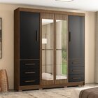 Guarda Roupa Casal Com Espelhos 4 Portas 6 Gavetas Estrela  N