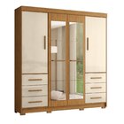 Guarda-roupa Casal Com Espelhos 4 Portas 6 Gavetas Estrela Fr