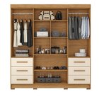 Guarda-roupa Casal Com Espelhos 4 Portas 6 Gavetas Estrela Fr