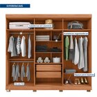 Guarda-roupa Casal Com Espelhos 6 Portas 2 Gavetas Eden Freij