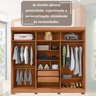 Guarda-roupa Casal Com Espelhos 6 Portas 2 Gavetas Eden Freij