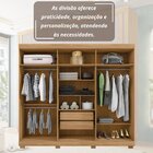 Guarda-roupa Casal Com Espelhos 6 Portas 2 Gavetas Eden Lamin