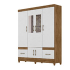 Guarda Roupa Casal Com Espelhos 6 Portas 2 Gavetas Ms912 Moval