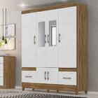 Guarda Roupa Casal Com Espelhos 6 Portas 2 Gavetas Ms912 Moval