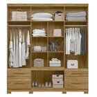 Guarda-roupa Casal Com Espelhos 8 Portas 4 Gavetas E Pés Port