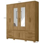 Guarda-roupa Casal Com Espelhos 8 Portas 4 Gavetas E Pés Port