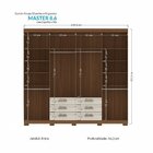 Guarda-roupa Casal Com Espelhos E Pés 8 Portas 6 Gavetas Live