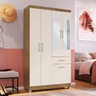 Guarda Roupa Casal Com Espelhos E Pés Multiuso Organizador 4