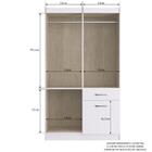 Guarda Roupa Casal Com Espelhos E Pés Multiuso Organizador 4