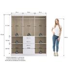 Guarda Roupa Casal Com Espelhos E Pés Multiuso Organizador 6