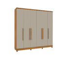 Guarda Roupa Casal Com Pé 6 Portas 4 Gavetas Veneza Tcil