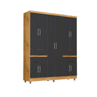 Guarda Roupa Casal Com Pés 10 Portas 4 Gavetas 2230 Araplac