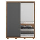 Guarda Roupa Casal Com Pés 2 Portas 1 Com Espelho 3 Gavetas E