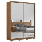 Guarda Roupa Casal Com Pés 2 Portas 2 Com Espelhos 3 Gavetas
