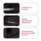 Guarda Roupa Casal Com Pés 2 Portas 4 Gavetas Velaris Flex Lo